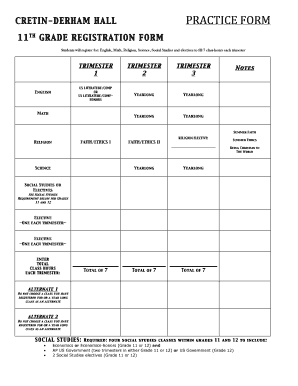 Letter of borrowing money - 11th grade registration PRACTICE form - Cretin-Derham Hall - cretin-derhamhall