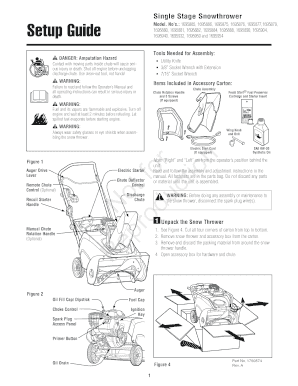 Single Stage Snowthrower Setup Guide - Robinsons Hardware