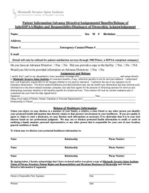 Patient InformationAdvance DirectiveAssignmentof