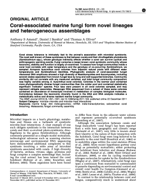 Normal temperature of human body - Coral-associated marine fungi form novel lineages and