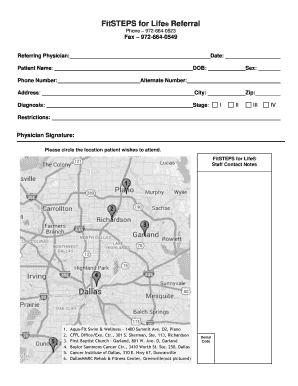 FitSTEPS for Life Referral Form