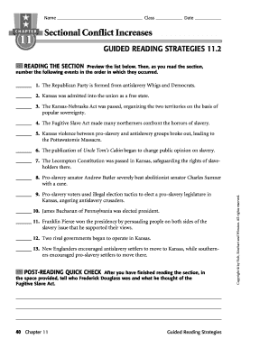 Strategic sales plan example - 11 Sectional Conflict Increases GUIDED READING STRATEGIES 11.2 - simeonca