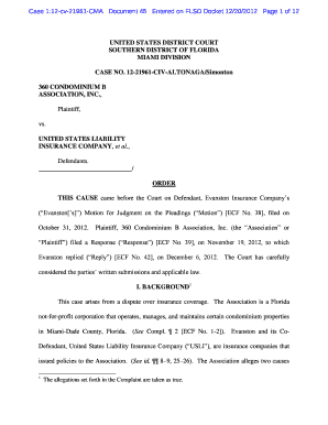 Case 112cv21961CMA Document 45 Entered on FLSD Docket 12202012 Page 1 of 12