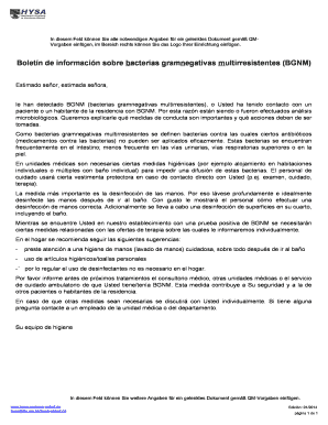 Boletín de información sobre bacterias gramnegativas multirresistentes
