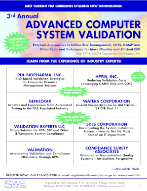 Advanced Computer System Validation - CSV - sweinc.biz