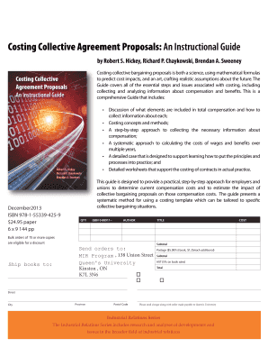 costing collective agreement proposals an instructional guide by robert s hickey richard p chaykowski brendan a sweeney