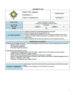 Information report sample - Issues in Australian Environments - mayfieldsanc catholic edu