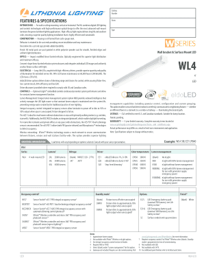 Wall Bracket & Surface Mount LED Specifications