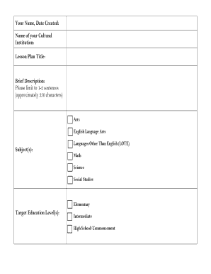 Lesson plan example - Lesson Plan Template Finaldocx