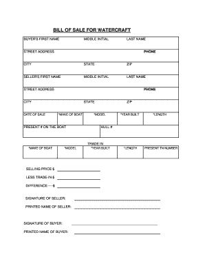complete printable 6 sample boat bill of sale forms samples online in