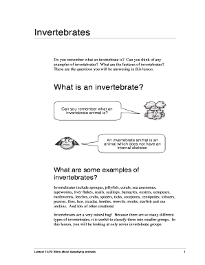 Invertebrates - NSW Department of Education - irysec vic edu