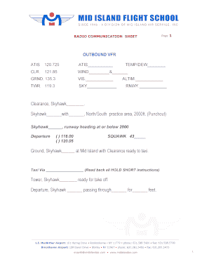 Fillable Online Download Printable RADIO COMMUNICATIONS SHEET Fax Email ...