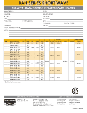 Brant radiant heaters