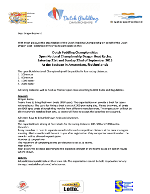Dutch Paddling Championships Open National Championship - edbf