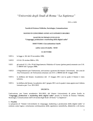 MASTER DI PRIMO LIVELLO IN - didatticacoris uniroma1