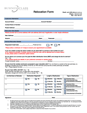 Relocation Form - Fill Online, Printable, Fillable, Blank | pdfFiller