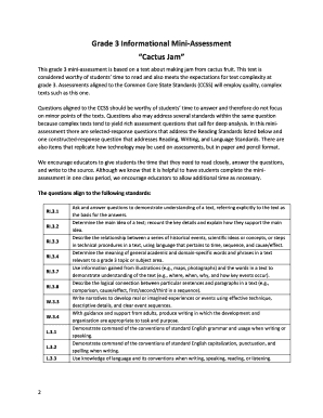 Fillable Online Grade 3 Informational Mini-Assessment Fax Email Print - pdfFiller