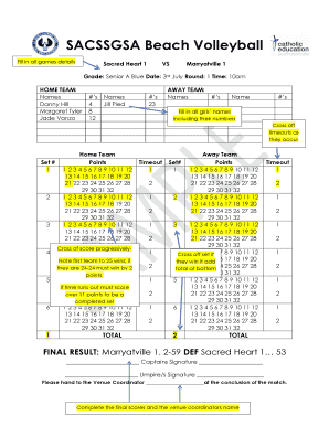 beach volleyball score sheet