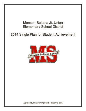 Thank you for your assistance in this matter - Single Plan for Student Achievement - Monson-Sultana School - msschool