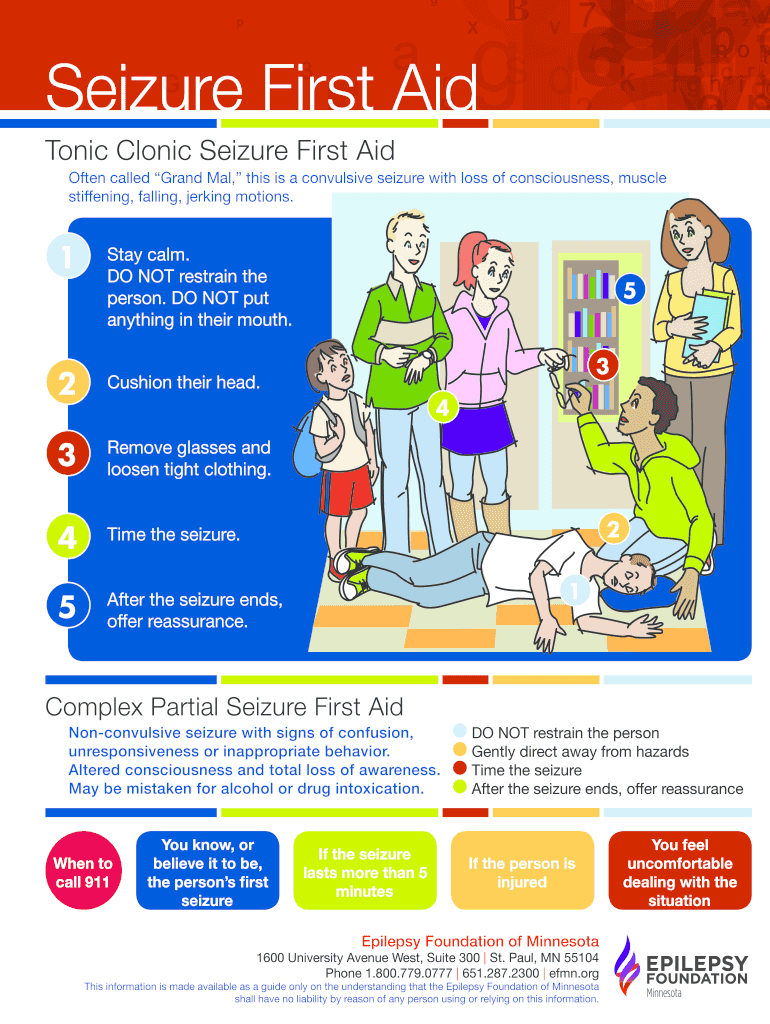 Fillable Online Tonic Clonic Seizure First Aid Fax Email Print pdfFiller
