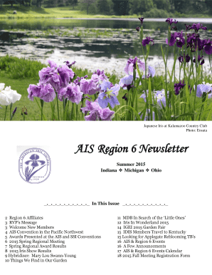 January newsletter ideas - Photo Ensata AIS Region 6 Newsletter