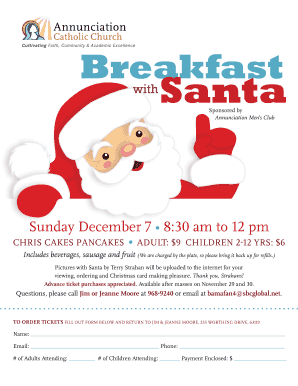 2014 Breakfast With Santa Flyer - goannunciationcom