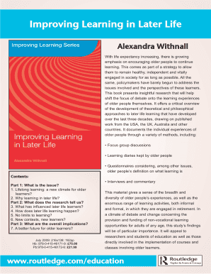 Improving Learning in Later Life.qxp - Association for Education and ... - associationforeducationandageing