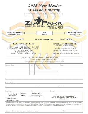 Dinner party menu template download - 2015 NM Classic Futurity pg1 - Lazy E Ranch - lazyeranch