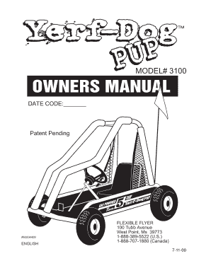 DATE CODE Patent Pending - BMI Karts