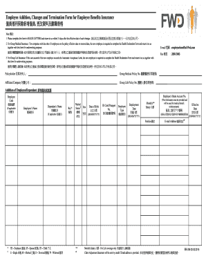 Employee Addition Changes and Termination Form EB-UW-03