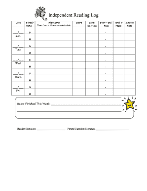 Independent Reading Log Rubric Comments: Grade A B C D - lm mtlaurelschools