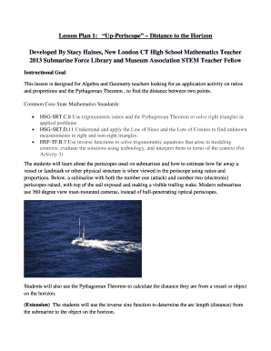 Lesson Plan 1: Up-Periscope Distance to the Horizon
