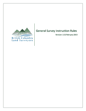 General Survey Instruction Rules - Association of BC Land Surveyors