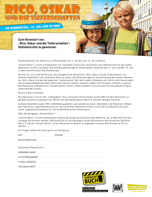 Statistenrolle Gewinnspiel Form