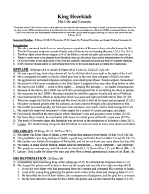 Fillable Online King Hezekiah Fax Email Print - pdfFiller