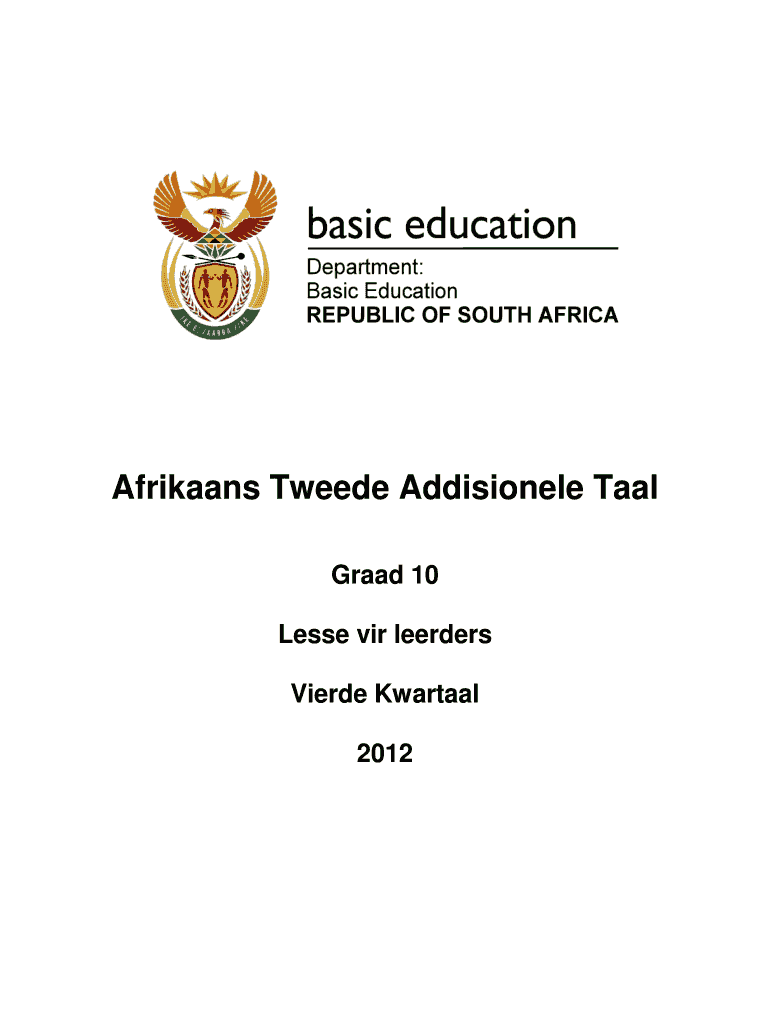 afrikaans tweede addisionele taal Preview on Page 1