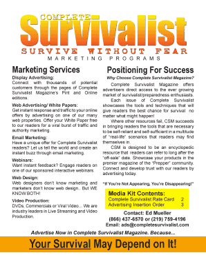 Reminder letter for no response - To Download a PDF of Our Media Kit - Complete Survivalist