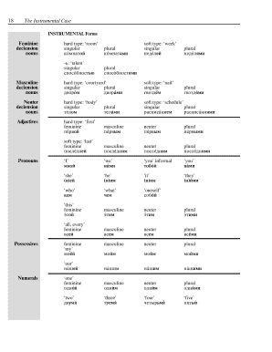 INSTRUMENTAL Forms - University of Chicago - languages uchicago