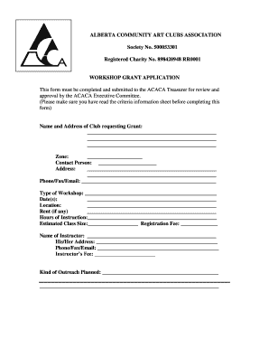 Club Workshop Grant PDF - Alberta Community Art Clubs Association - acaca ab