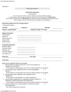 HMSA Quest Medicaid Prior Authorization Form