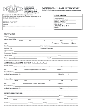 Commercial Lease Application