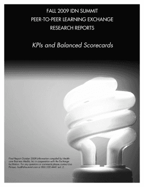 KPIs and Balanced Scorecards - IDN Summit and Expo