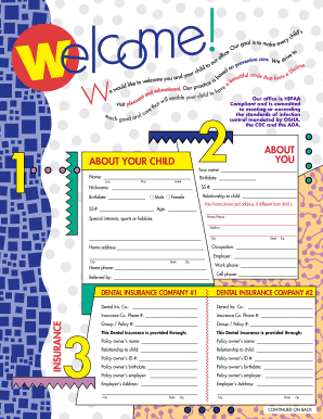 Child Dental Intake Form