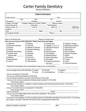 Patient Information Form