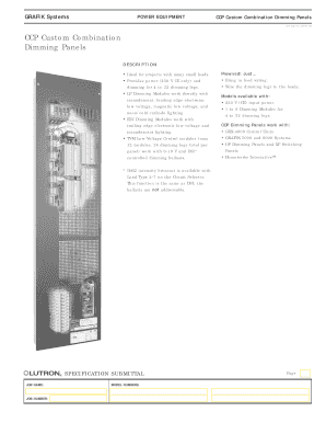 CCP Custom Combination Dimming Panels - Lutron