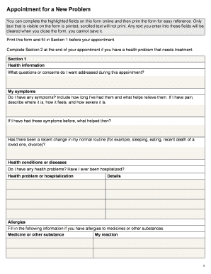 Healthcare Appointment Form