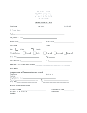 Patient Registration Form
