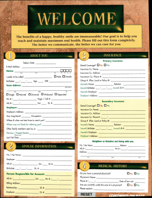 Dental Patient Information Form