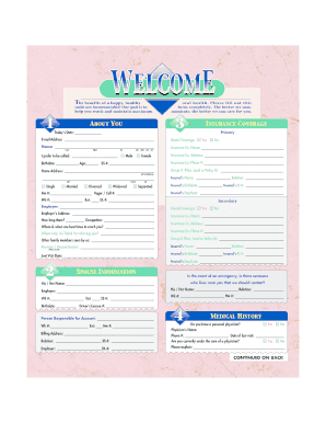 Dental Patient Welcome Form