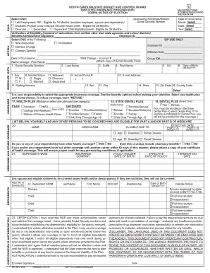 South Carolina COBRA Notice of Election